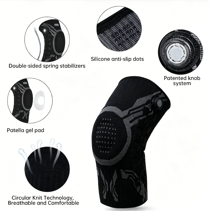🔥Last Day 50% OFF - 🦵✨Professional Knee Brace With Patella Pad & Side Stabilizers🏃