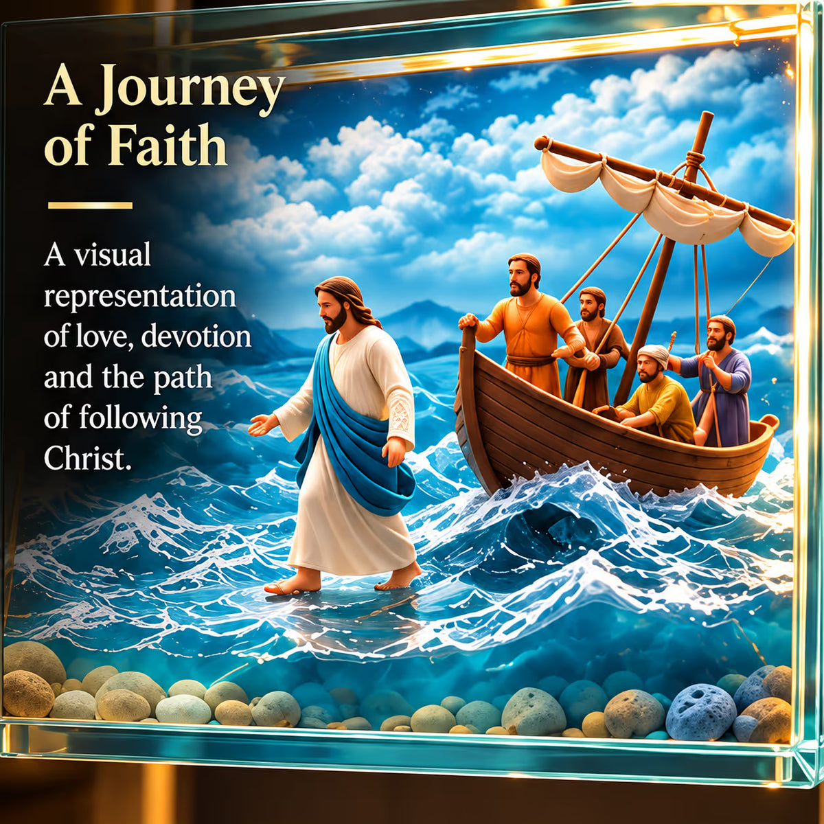 🔥Last Day 50% OFF🙏✝️ The Story of Jesus LED Cross Lamp ✨ 6 Biblical Scenes & Meaningful Christian Gift