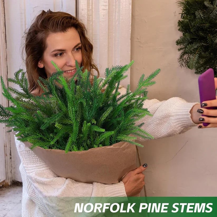 🔥Last Day 49% OFF🔥The Best Holiday Greenery - Realistic Norfolk Pine Stems