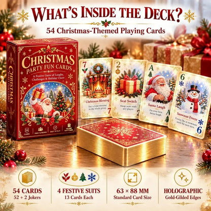 🎁Last Day 49% OFF - 🃏🎅 Christmas Holiday Cheer Playing Cards - Make Your Christmas Game Night More Fun!