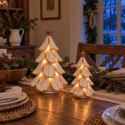 🎁Last Day 49% OFF - 🎄⭐️Vintage Lighted Christmas Tree Figurine🌙