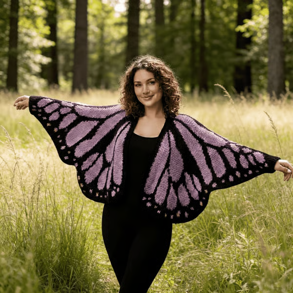 🔥LAST DAY SALE 49% OFF-🦋 Monarch Butterfly Crochet Cardigan👚