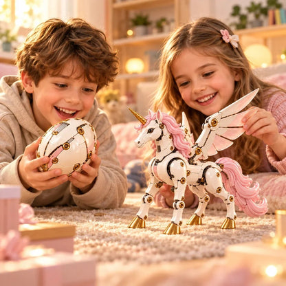 🎁Last Day 49% OFF - 🦄 2-in-1 Transformable Mechanical Unicorn Egg – Winged Fantasy Figure🥚