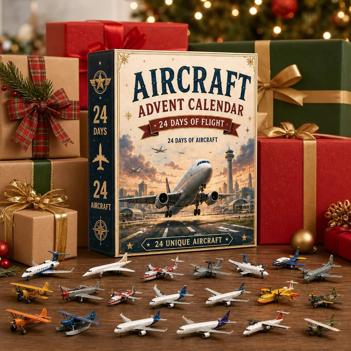 🎁Last Day 49% OFF - ✨ ✈️ Aircraft Advent Calendar 2026 | 24 Days of Flight with 24 Unique Miniature Airplanes, Jets & Aviation Collectibles 🎄🎁