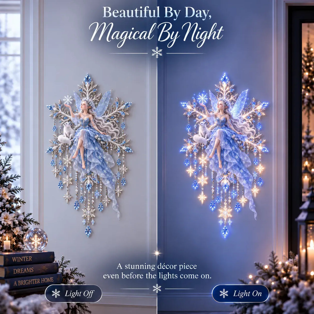 🎁Last Day 49% OFF - ✨❄️Ice Snow Elf Starfall Wall Light⛄️