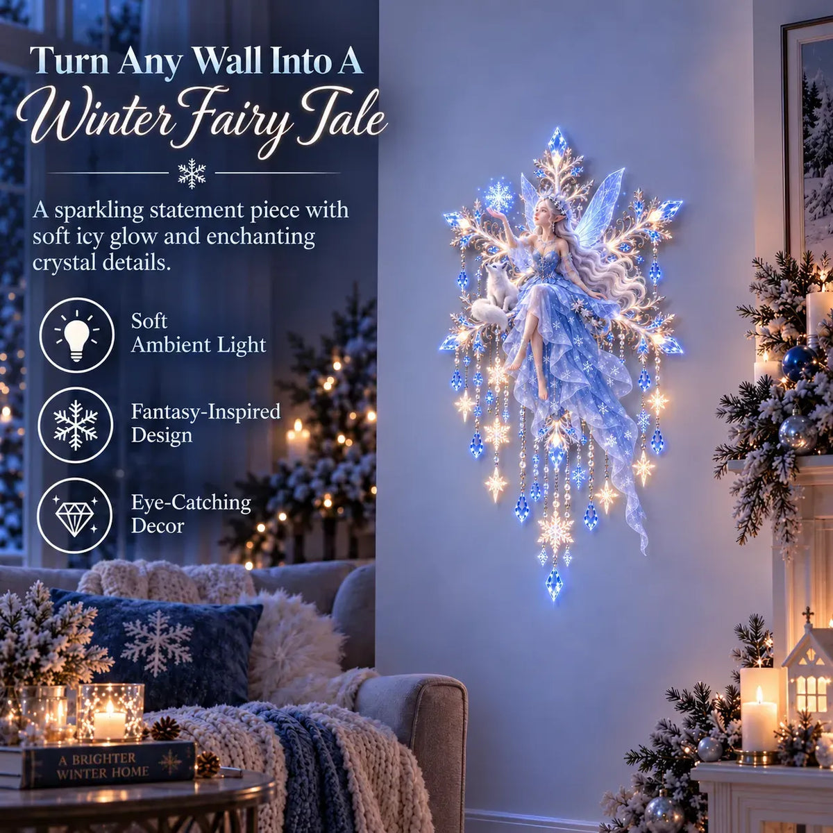 🎁Last Day 49% OFF - ✨❄️Ice Snow Elf Starfall Wall Light⛄️