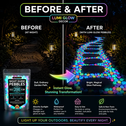 🔥Last Day 49% OFF🔥-🌈Colorful Glow-in-the-Dark Garden Stones