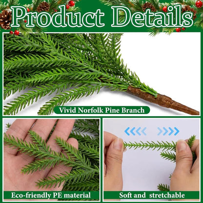 🔥Last Day 49% OFF🔥The Best Holiday Greenery - Realistic Norfolk Pine Stems
