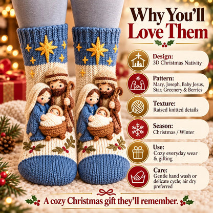 (🎁Last Day 49% OFF)🎅✨3D Nativity Christmas Socks🎄