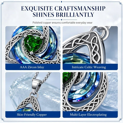 🔮Last Day 49% OFF💕🎁Women's Celtic Knot Birthstone Pendant Necklace