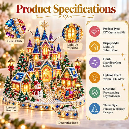DIY Crystal Art Kit with LED Lighting – Sparkling Miniature Scenes to Create Yourself