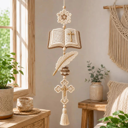 🎁Last Day 49% OFF - ✝️"Blessed Faith" DIY Crochet Kit – Hanging Decoration✨