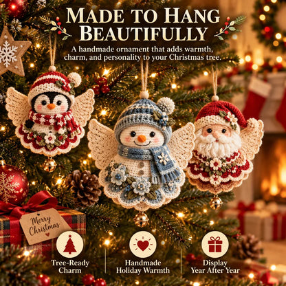 🎁Last Day 49% OFF - 🎄 DIY Crochet Christmas Angel Ornament Kit – Make, Hang & Treasure✨
