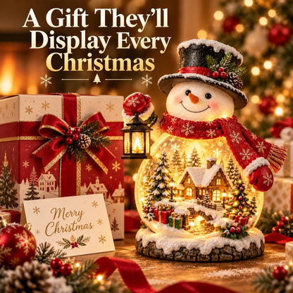 🎁Last Day 49% OFF - ⛄ Christmas Village Snowman Glow – Lighted Holiday Tabletop Decor✨