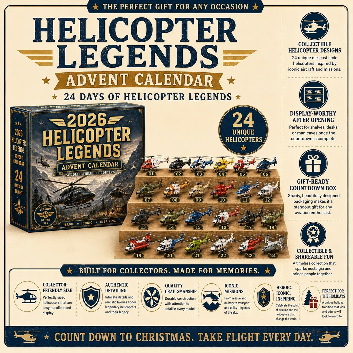 2026 Helicopter Legends Advent Calendar – 24 Days of Collectible Helicopter Surprises
