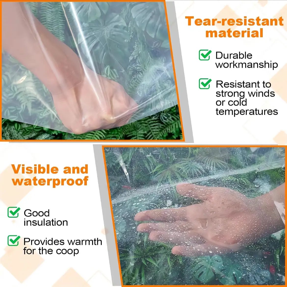 (🎁Last Day 49% OFF)🌧️RainShield ProTM Transparent Waterproof Tarp – Heavy-Duty Outdoor Cover with Secure Grommets