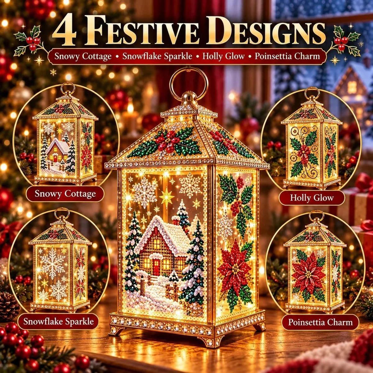 ✨ DIY Diamond Art Christmas Lantern – Make It, Light It, Display It