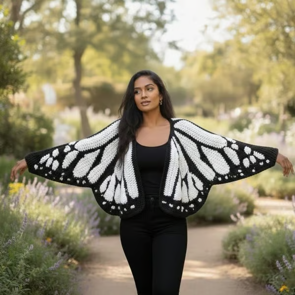 🔥LAST DAY SALE 49% OFF-🦋 Monarch Butterfly Crochet Cardigan👚