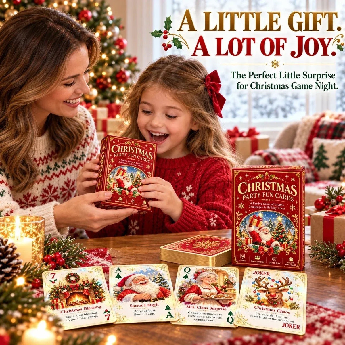 🎁Last Day 49% OFF - 🃏🎅 Christmas Holiday Cheer Playing Cards - Make Your Christmas Game Night More Fun!