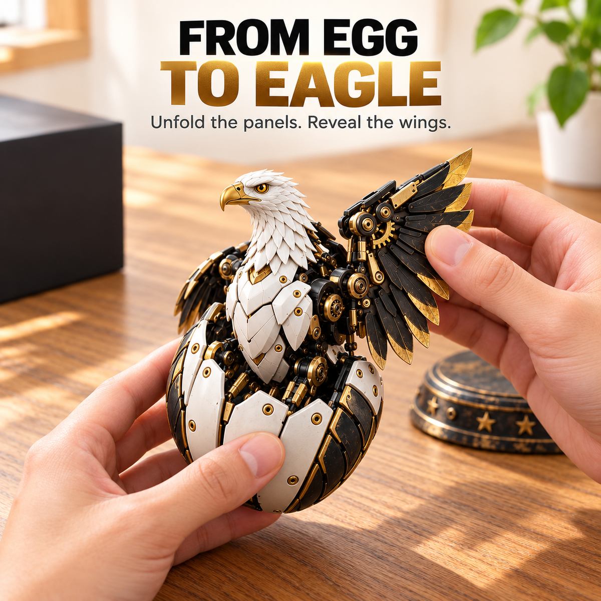 🎁Last Day 49% OFF - 🦅 Egg To Bald Eagle – 2-in-1 Transforming Mechanical Figure🥚