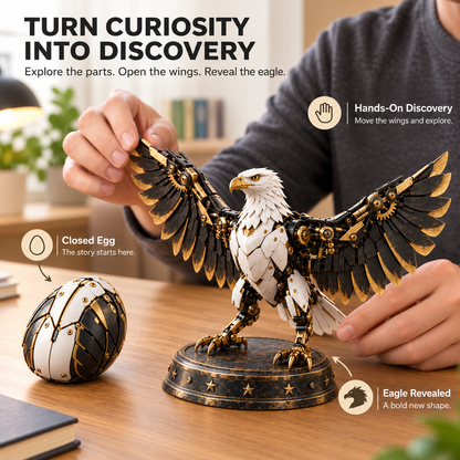 🎁Last Day 49% OFF - 🦅 Egg To Bald Eagle – 2-in-1 Transforming Mechanical Figure🥚