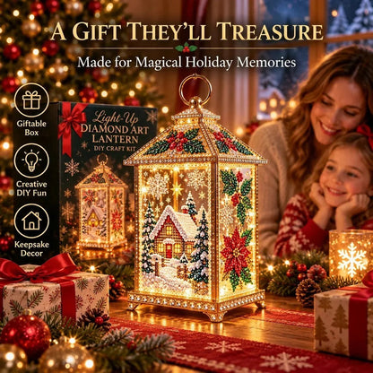 ✨ DIY Diamond Art Christmas Lantern – Make It, Light It, Display It