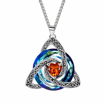 🔮Last Day 49% OFF💕🎁Women's Celtic Knot Birthstone Pendant Necklace