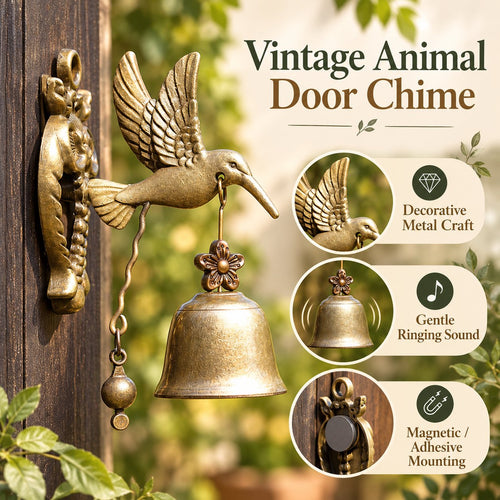 🎁Last Day 49% OFF - 🔔Vintage Animal Door Chime – Charming Metal Doorbell for a Cozy Welcome✨