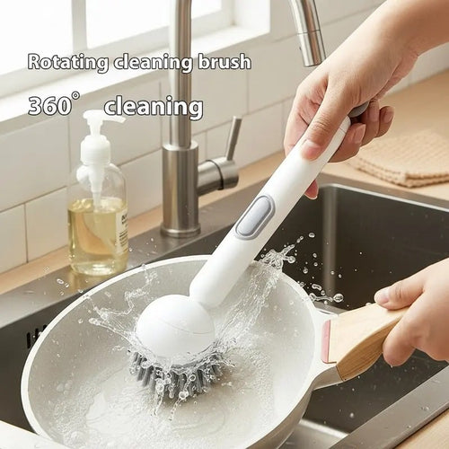 🔥6-in-1 Rotatable Dish Brush with Detergent Dispenser