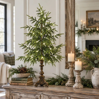 🎁Last Day 49% OFF - 🎄Vintage Lighted Norfolk Pine Trees✨