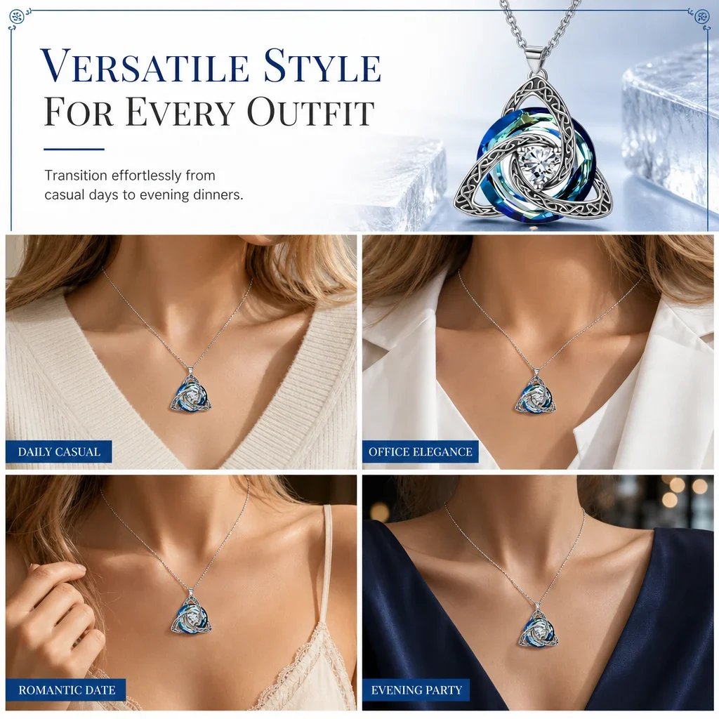 🔮Last Day 49% OFF💕🎁Women's Celtic Knot Birthstone Pendant Necklace