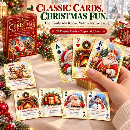 🎁Last Day 49% OFF - 🃏🎅 Christmas Holiday Cheer Playing Cards - Make Your Christmas Game Night More Fun!
