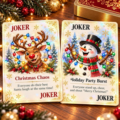 🎁Last Day 49% OFF - 🃏🎅 Christmas Holiday Cheer Playing Cards - Make Your Christmas Game Night More Fun!