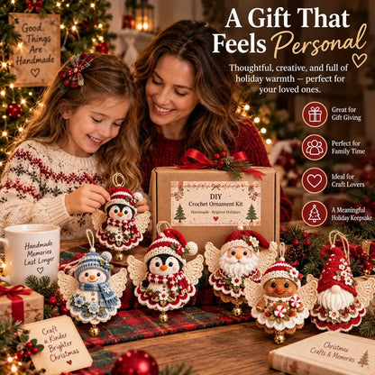 🎁Last Day 49% OFF - 🎄 DIY Crochet Christmas Angel Ornament Kit – Make, Hang & Treasure✨