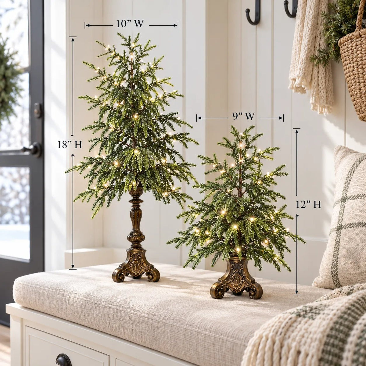 🎁Last Day 49% OFF - 🎄Vintage Lighted Norfolk Pine Trees✨