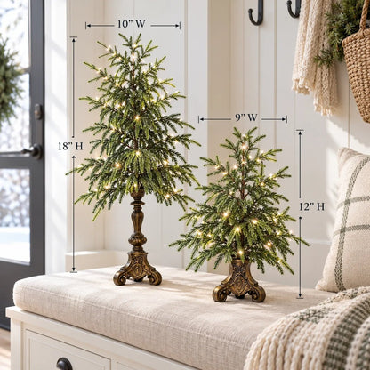 🎁Last Day 49% OFF - 🎄Vintage Lighted Norfolk Pine Trees✨